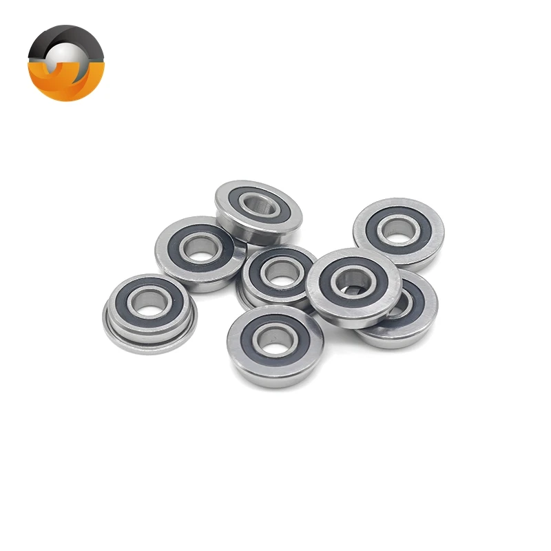 10Pcs F695-2RS Bearing 5x13x4mm Flanged Miniature F695RS Deep Groove Ball Bearing for VORON Mobius 2/3 3D Printer