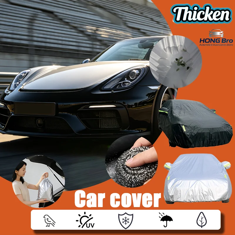 

For Porsche 718 Boxster Cayman Spyder 2016-2025 Car Cover Anti-UV Sun Shade, Rain Snow Dust Resistant, Enhanced Protection