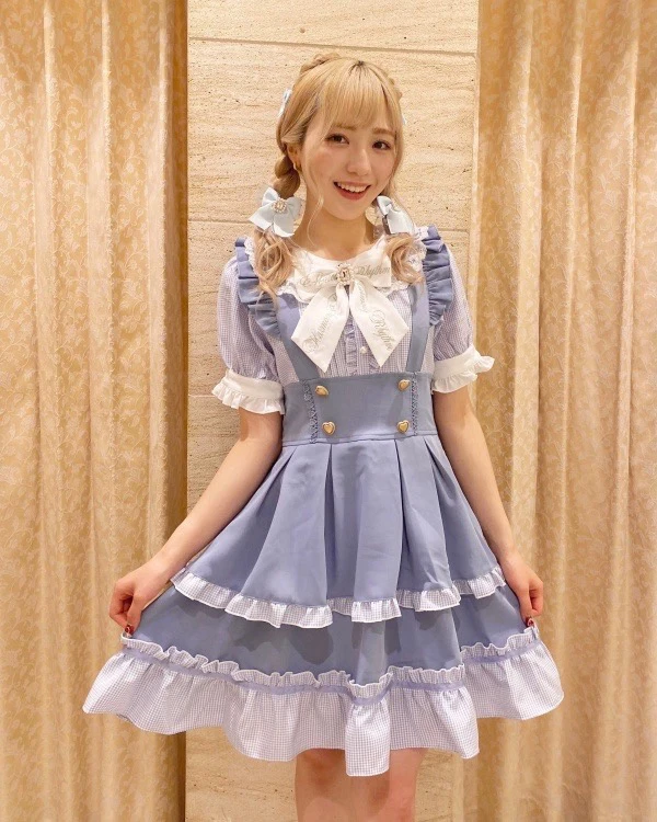 Japanese Style New Spring and Summer Maid Costume Subculture Cosplay Dress Mine Mass-Produced  Lolita Women\'s Mid Dresses