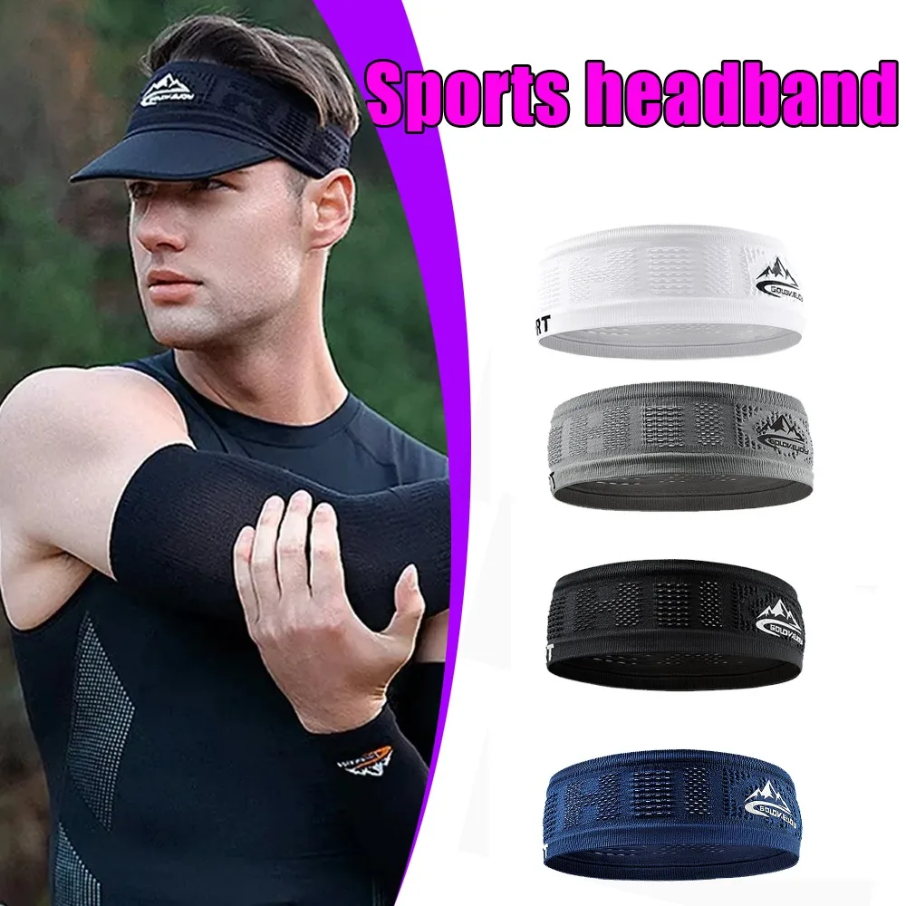

Unisex Sports Headband Breathable Sweat Wicking Headband For Running Basketball Gym Workouts Fitness Training Headwear 1 Pcs