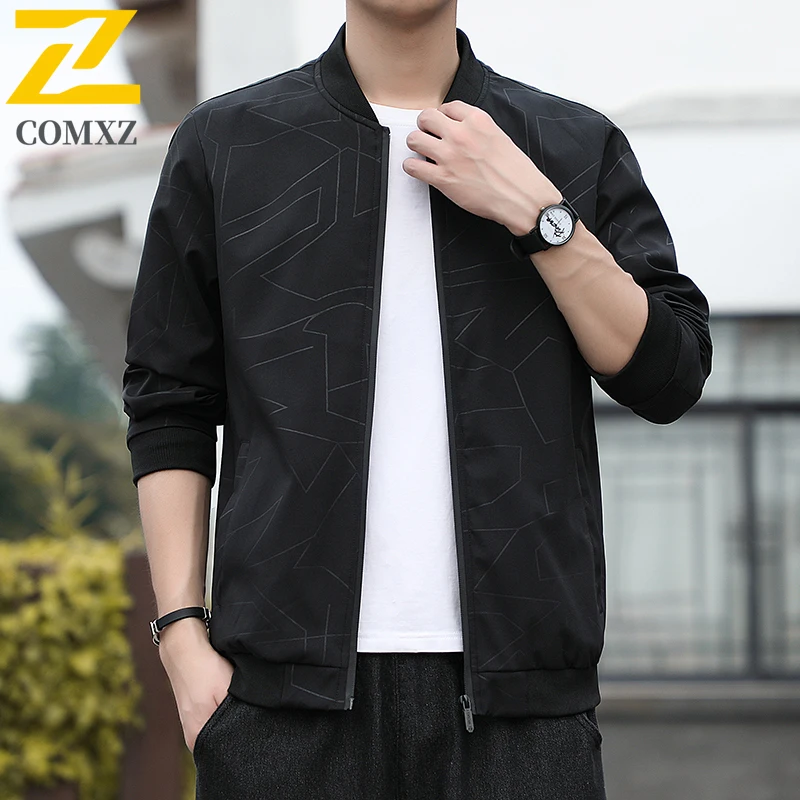 

Мужская повседневная куртка, осень 2023, новая простая ветрозащитная дышащая свободная куртка с бейсбольным воротником, уличная мужская одежда для уличных путешествий