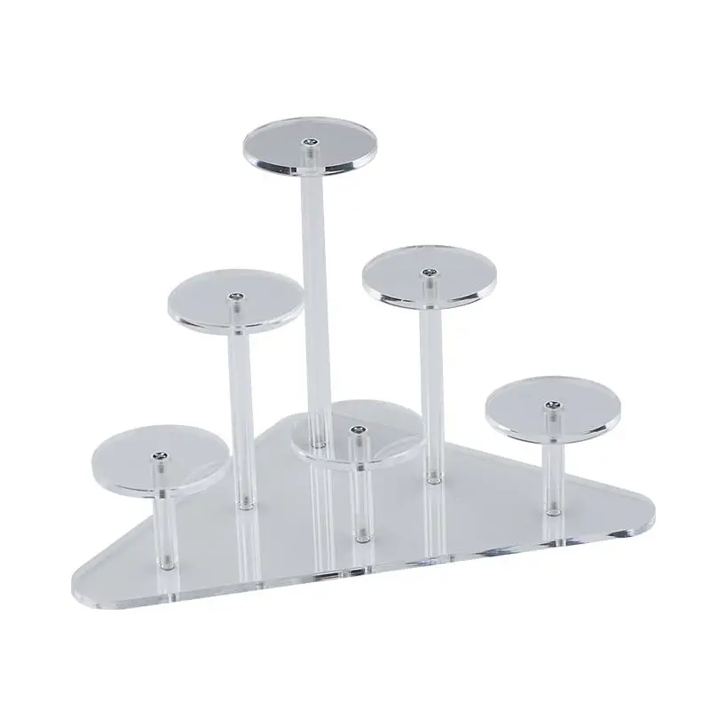 

6/10/15 Position Acrylic Display Stand, Triangle Clear Decorative Stand, Desktop Organizer For Toy Models, Cosmetics, Jewelry