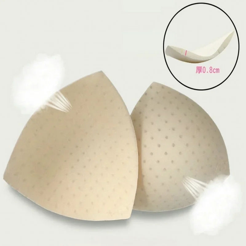 Bikini Bra Pad Round Triangle Cups Chest Push Up Insert Foam Pads for Swimsuit Padding Accessories Removeable Enhancer Bra Pads