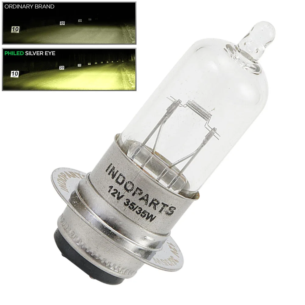 

Сверхъяркая галогенная лампа H6 T19 P15D для мотоциклетных фар, 35 Вт, 12 В, 6000K/4500K, лампа для электромобилей, UTV скутеров