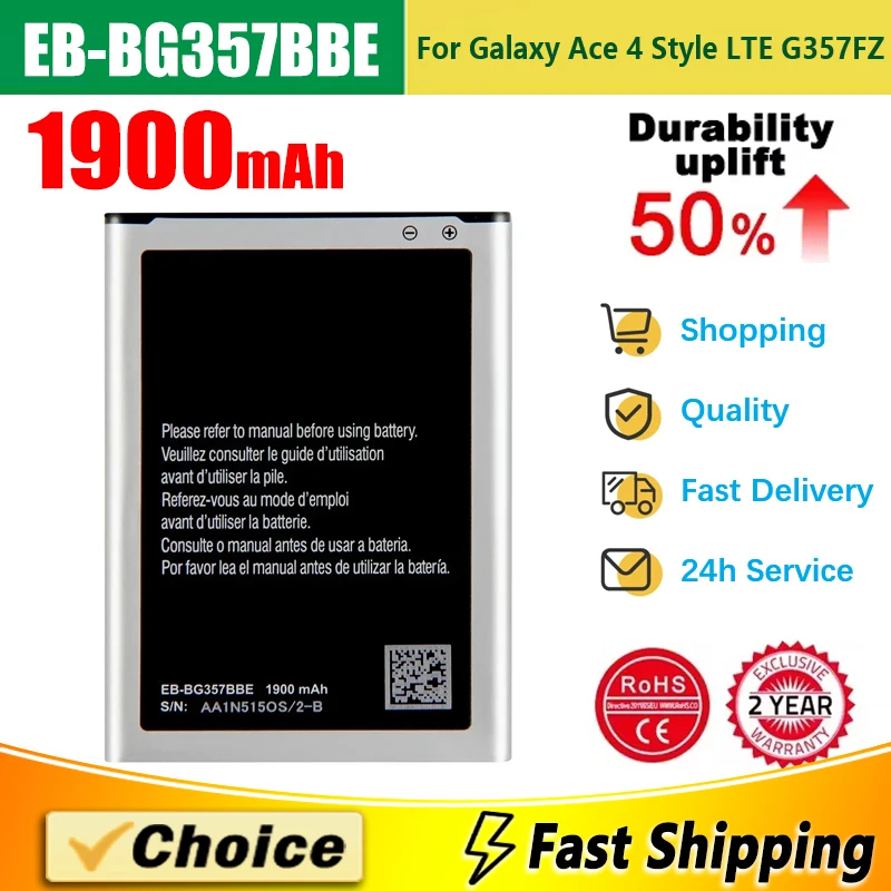 EB-BG357BBE,Brand New Replacement Phone Batatery,For Samsung Ace 4 GALAXY Ace Style LTE SM-G357FZ G357,1900mAh