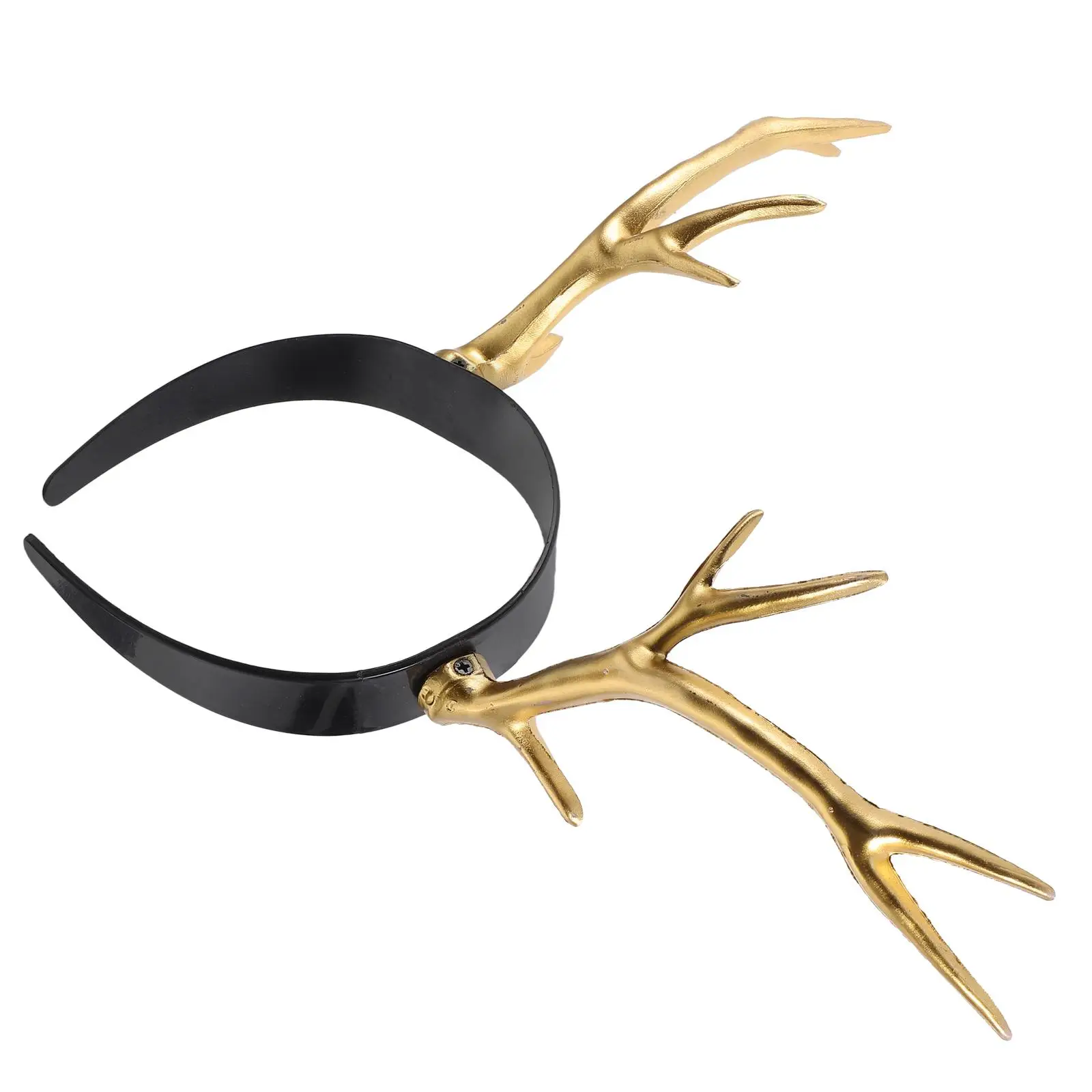 

Gold Deer Antler Headband Antlers Headbands Party Headwear Cosplay Hair Women's
