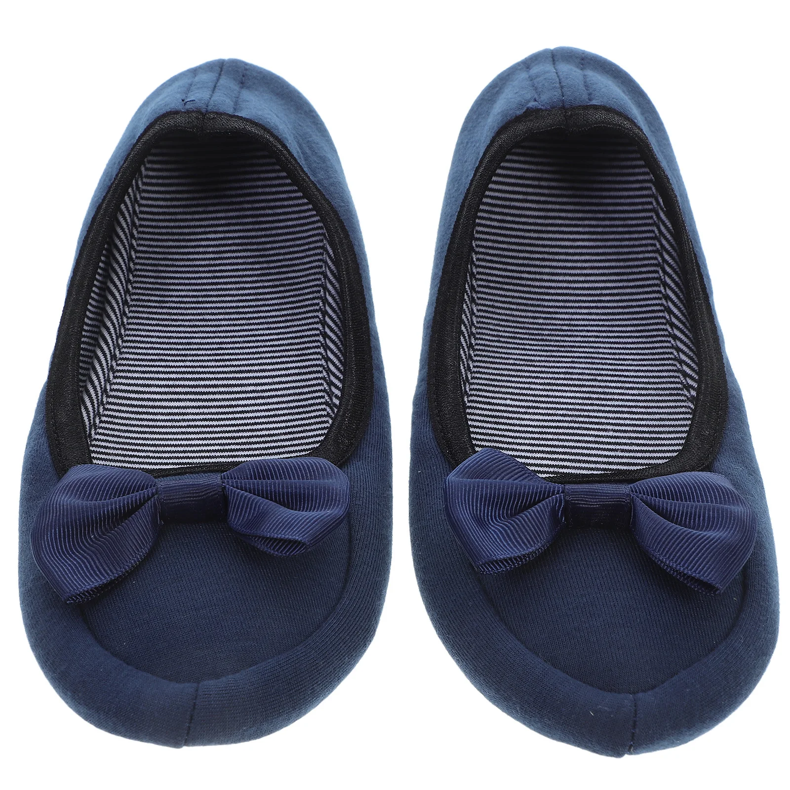 

Women Folding Portable Slippers 24.5cm Travel Indoor Silent Bottom Cotton Loafer Lightweight Durable Easy Clean Comfortable