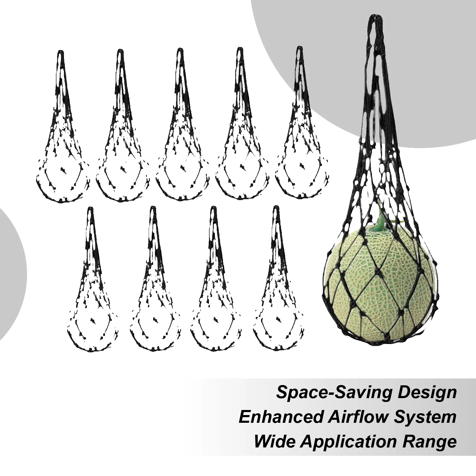

Watermelon Hammock 10-Piece Garden Cantaloupe Hammock For Trellis Heavy-Duty Fruit Support Netting For Harvest Gardening