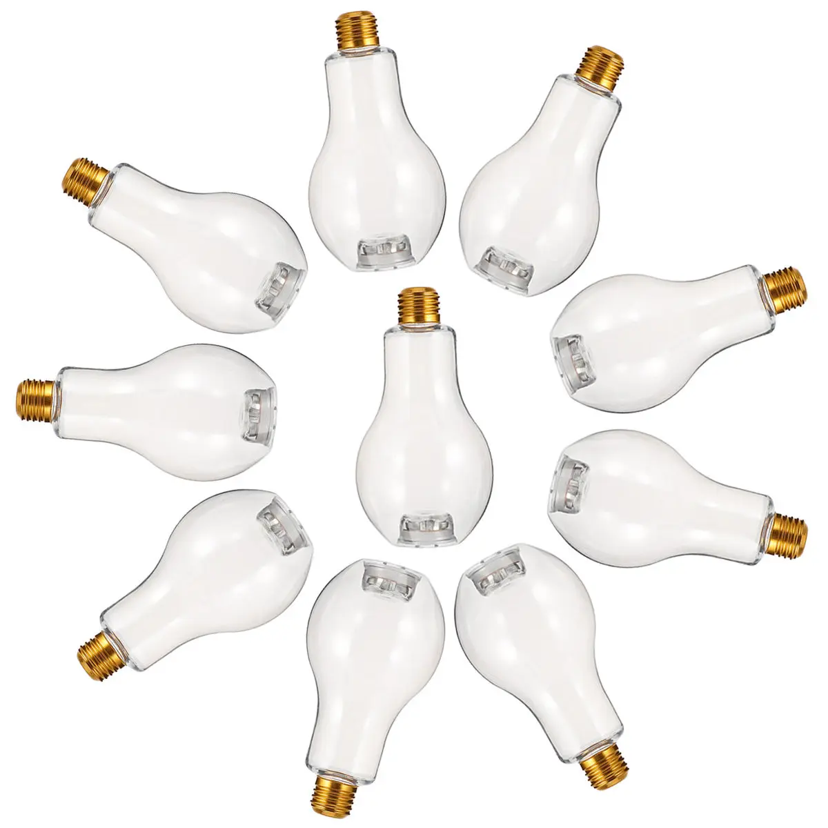 10 Stuks 300Ml Lampfles Milieuvriendelijke Huisdier Plastic Herbruikbare Drankcontainer Voor Sap Melk Thee Led Lit Party Favor