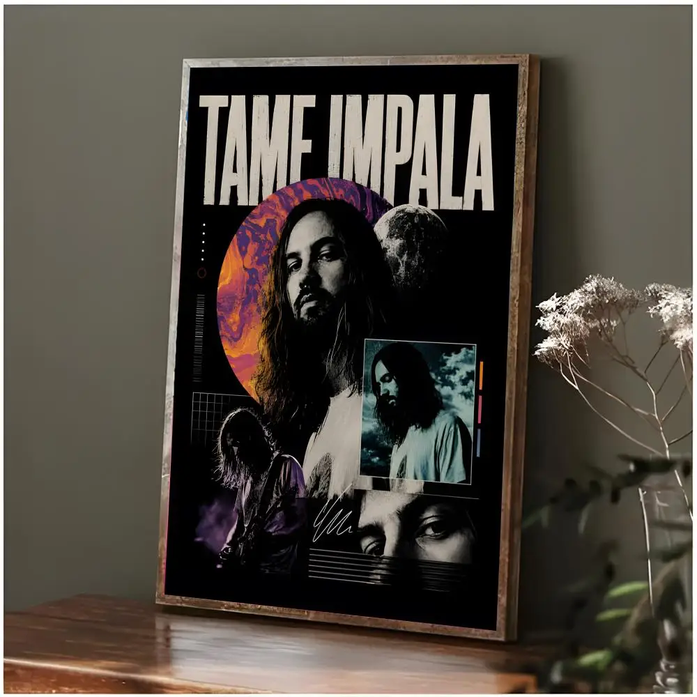 Psychedelic Band T-Tame Impala Poster Modern Wall Art Bedroom Living Room Print Unframed