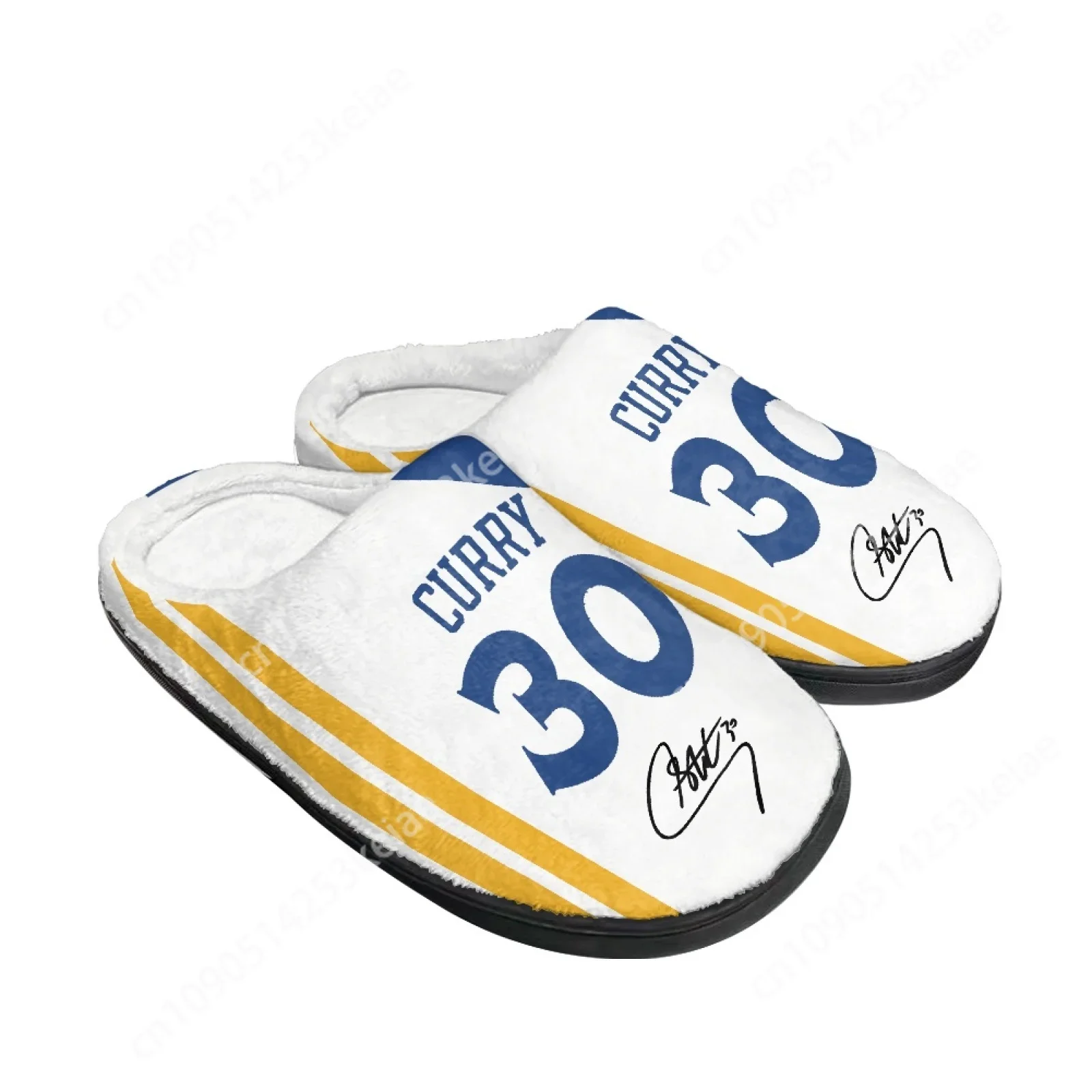 Golden basketball Home Cotton Slippers Mens Womens chef Stephen Curry NO 30 Plush Bedroom Keep Warm Shoes Slipper Custom Shoe