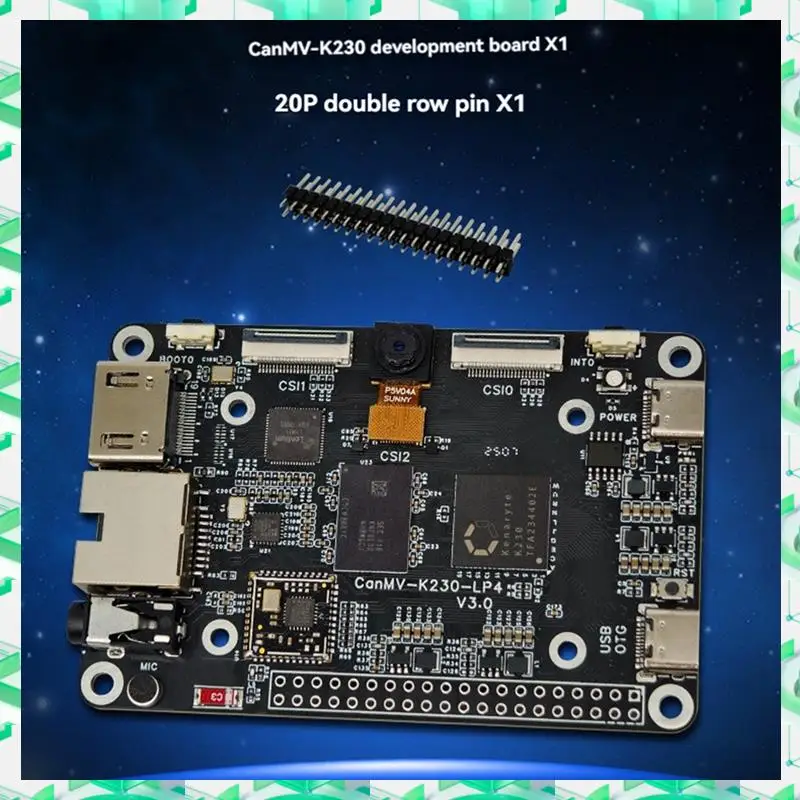 

Плата разработки Canmv-K230 AI, двухъядерный модуль RISC-V 6TOPS, модуль распознавания зрения Forai Vision Applications