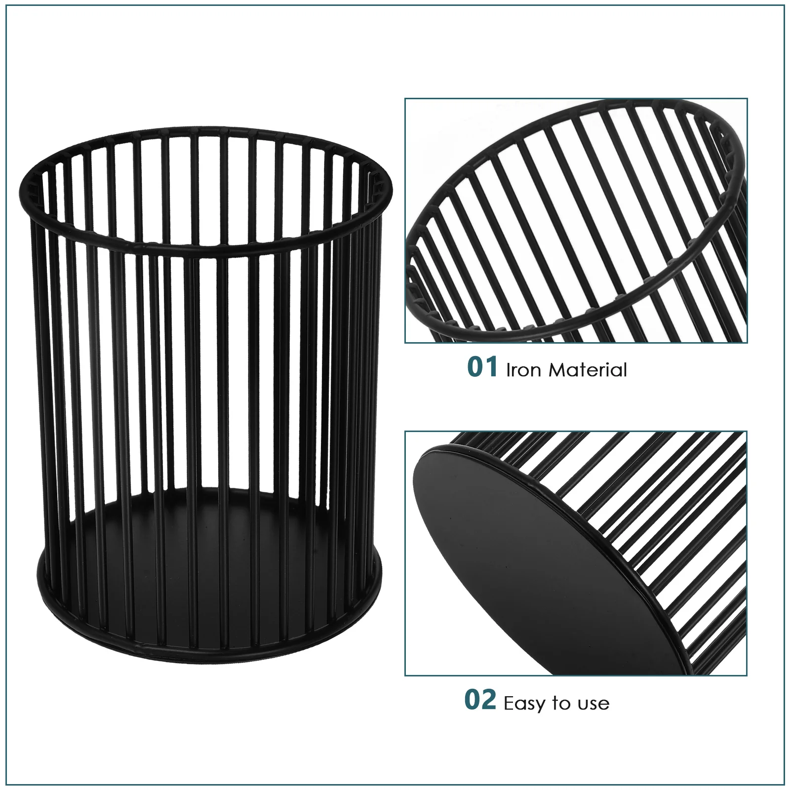

2pcs Metal Pen Holder Eyebrow Pencil Storage Bucket Makeup Brush Holder Desktop Storage Cups For Office Home Tools Desk