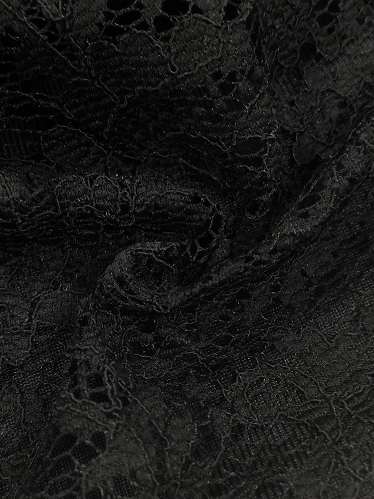 블랙 레이스 속이 빈 롱 드레스 – 홀터넥 컷아웃 바디콘 가운, 피쉬테일 밑단이 있는 공식 행사 파티 드레스