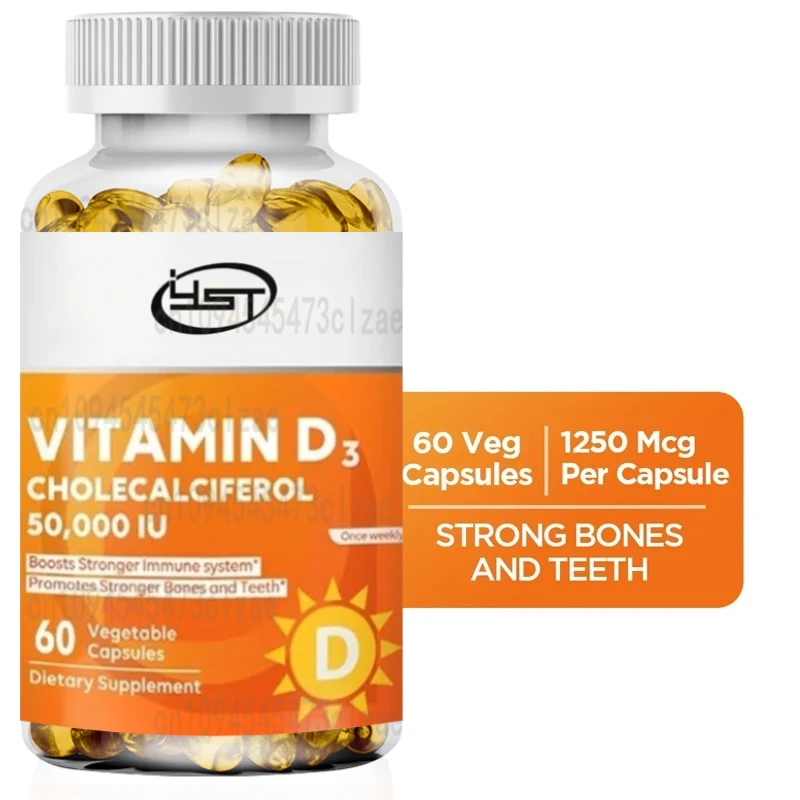 Vitamin D3 50000 IU - Immune Support, Promotes Healthy Muscle Health, Strong Bones and Nervous System Health