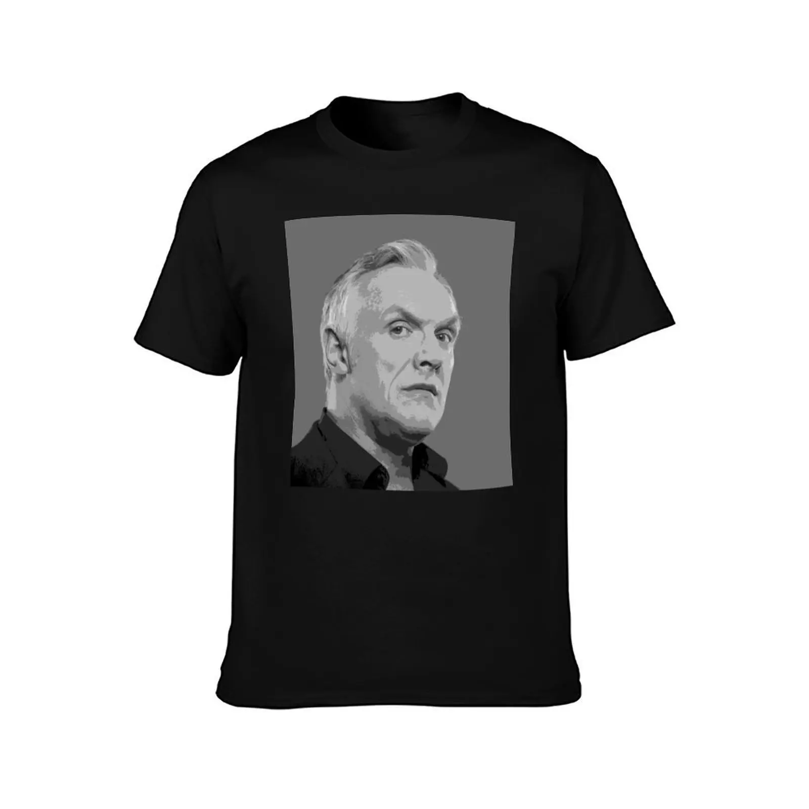 Greg Davies Pop Art Portrait T-Shirt, Summer Casual Cotton Tee, Oversized Streetwear Tops, Vintage Graphic Print, 100% Cotton
