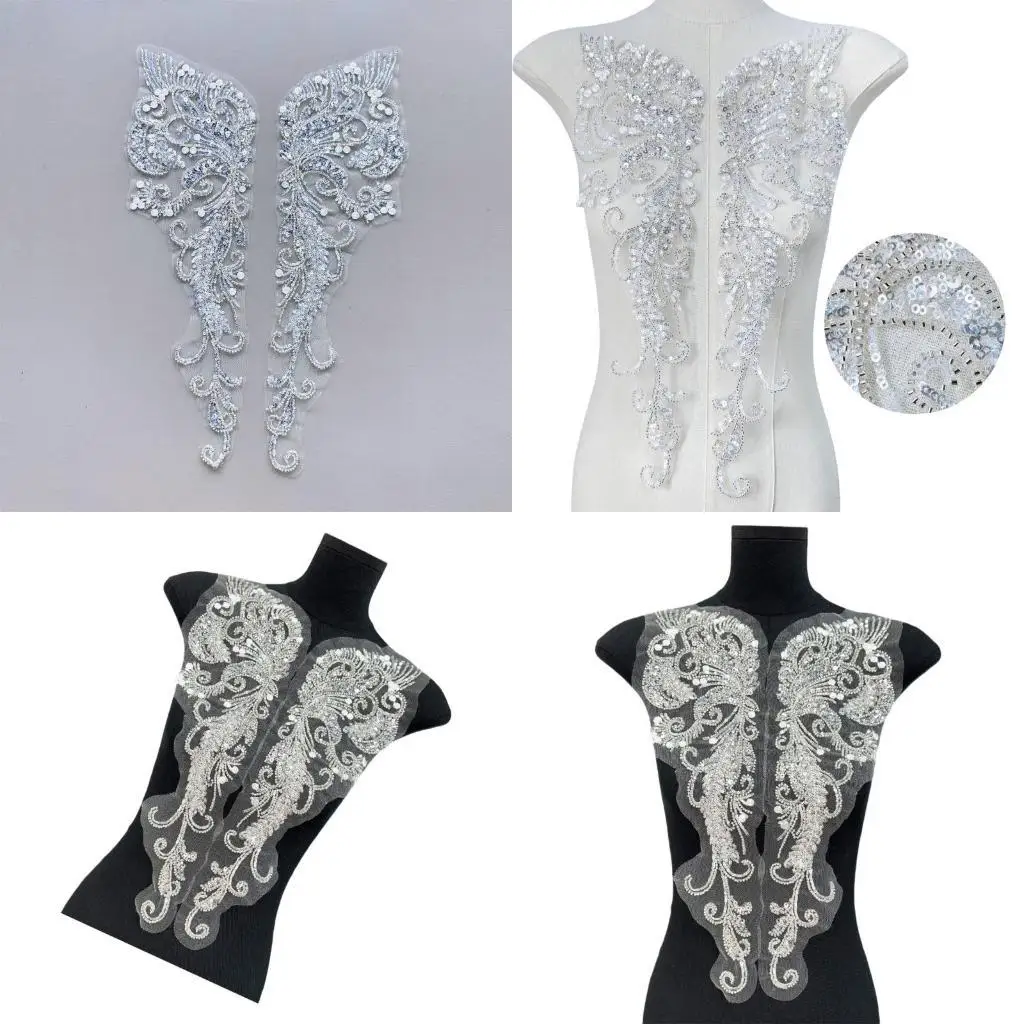 

R1WE 2pack Embroidery Sequins Patches Personality Clothing Decoration Appliques
