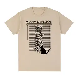 Joy Division Unknown Pleasure cat Vintage T-shirt Fashion 80s Post Punk Band Cotton Men T shirt New Tee Tshirt Womens Tops