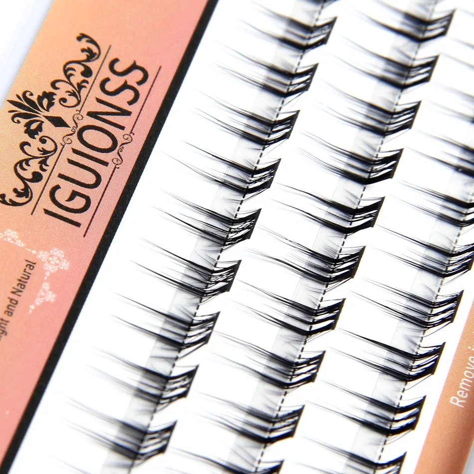 IGUIONSS 20D L Curl Super Cluster Eyelash Extension Natural Mink Eyelash Individual Lashes Makeup Tools Cilias Volume