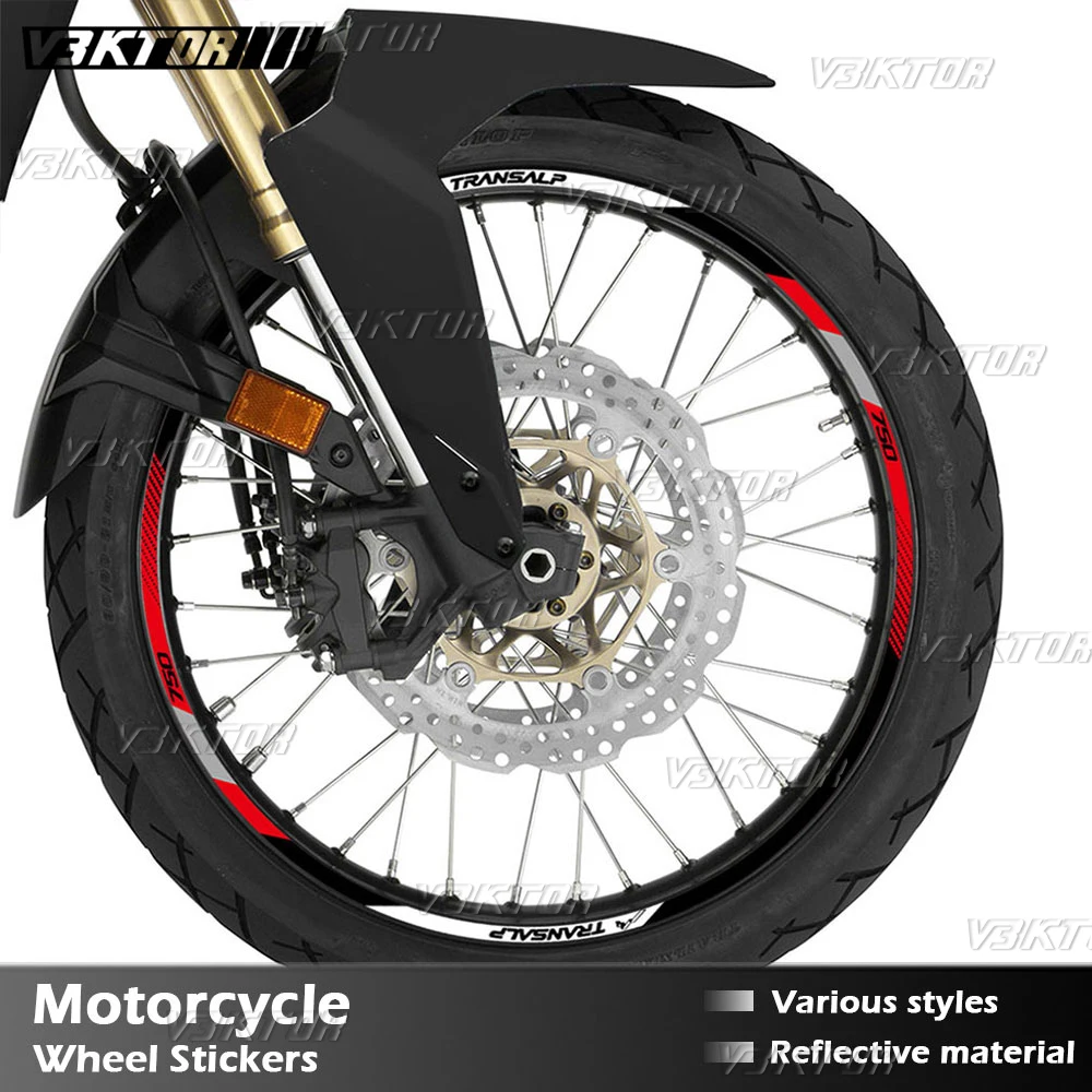 For Honda XL750 Transalp XL 750 Reflective Motorcycle Wheel Sticker Rim Decal Hub Stripe Tape Accessories