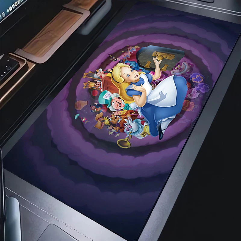 

Резиновый коврик для мыши, игровой коврик для мыши A-alice в W-wonderland, расширенный настольный коврик, аксессуары для ПК, коврик для клавиатуры, компьютерный коврик Kawaii, настольный коврик