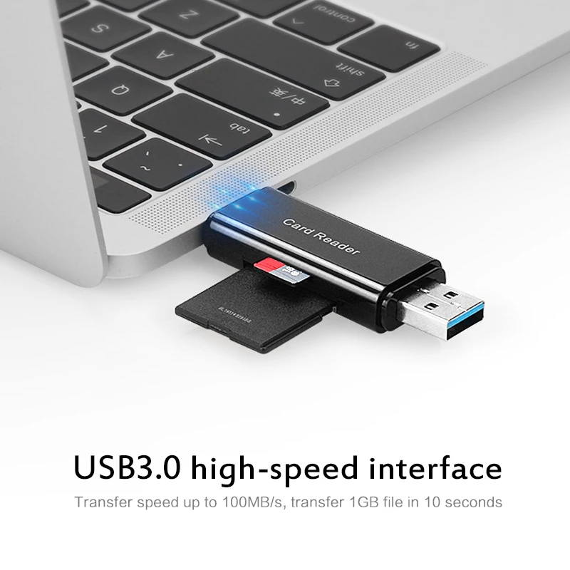 Adattatore per scheda SD per fotocamera Mini Tf Usb3.0 Accessori per ufficio universali stabili ad alta velocità multifunzione Lettore di schede Otg Type-c3.0