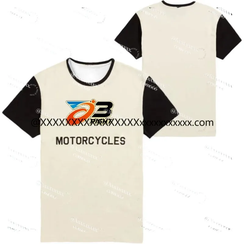 

Popular New 2026 American Retro Chessboard Style Motorcycle Sports Casual Short Sleeved Adult Breathable Quick Drying Top