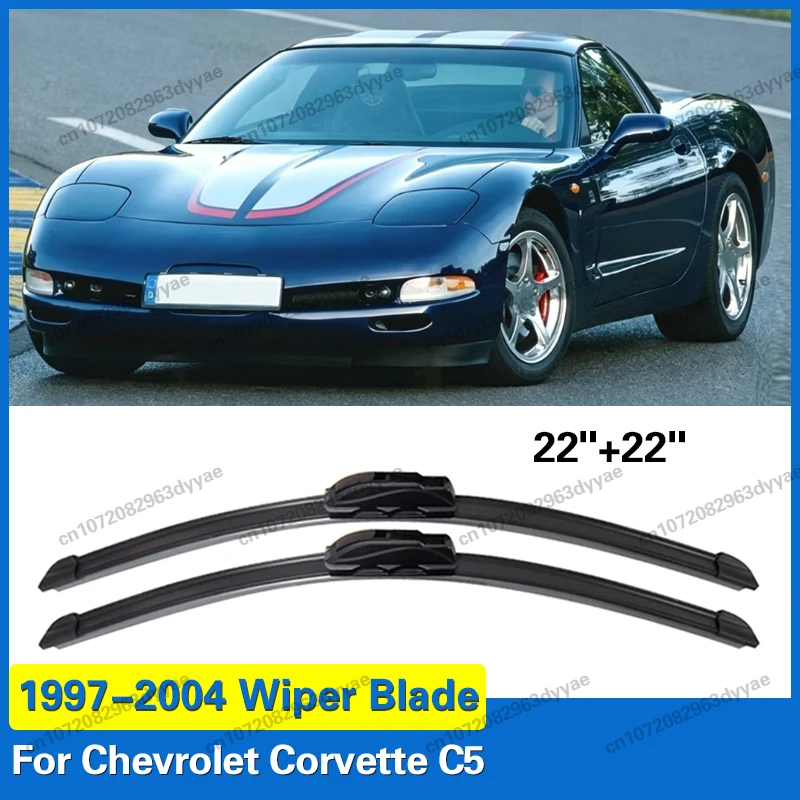 

2pcs For Chevrolet Corvette C5 1997 1998 1999 2000 2001 2002 2003 2004 Front Windshield Wiper Blades Windscreen Wipers 22"22"