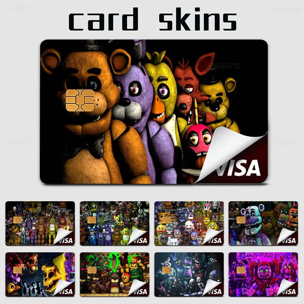 F-Fnaf Five-nights-At-Freddys 100% Hot Sale Amine Credit Debit Bank Card Bus Card Film Skin Sticker
