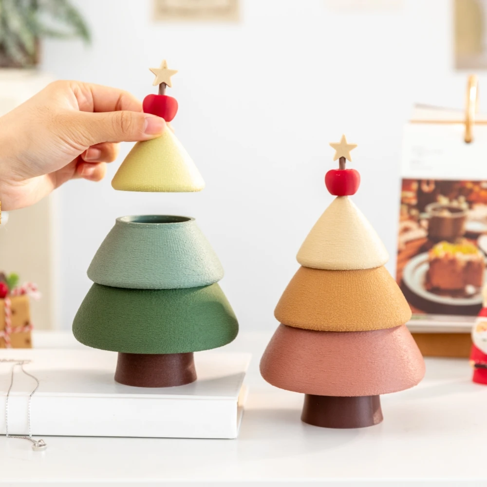 Christmas Tree Jewelry Box Trinket Storage Box Holiday Home Room Bathroom Desk Ornaments Jewelry Case Birthday Gifts for Women