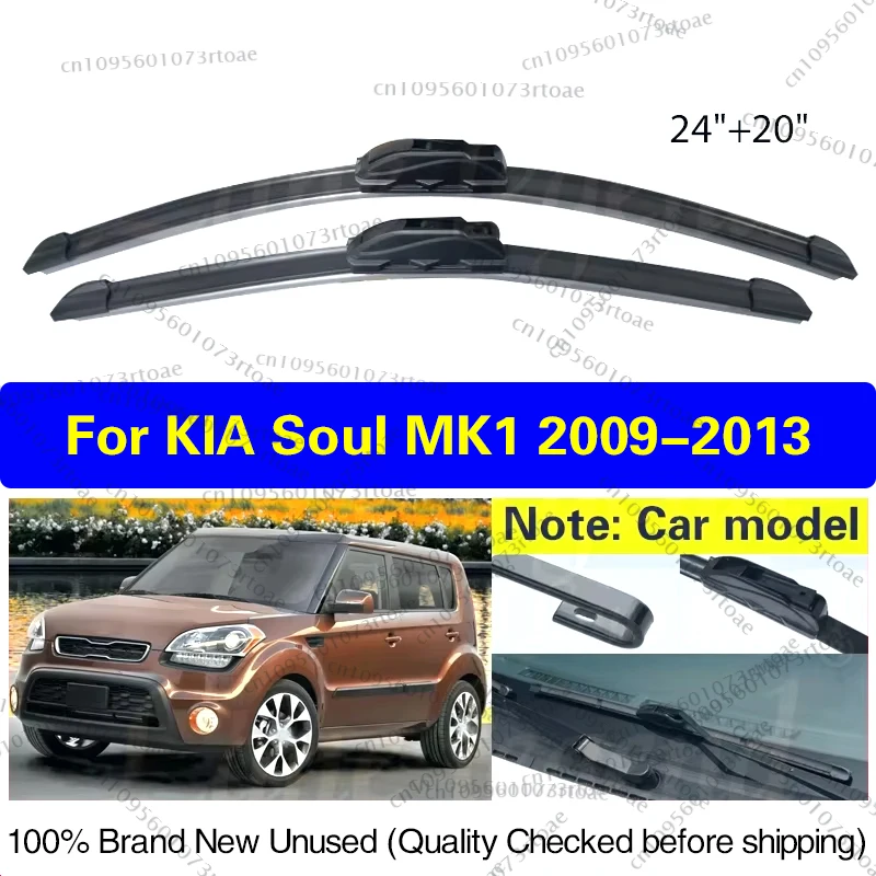 

Стеклоочиститель с левым рулем, передние щетки стеклоочистителя для Kia Soul MK1 2009-2013, лобовое стекло, щетки для очистки окон, дождевые щетки 24 "+ 20" автомобильные аксессуары