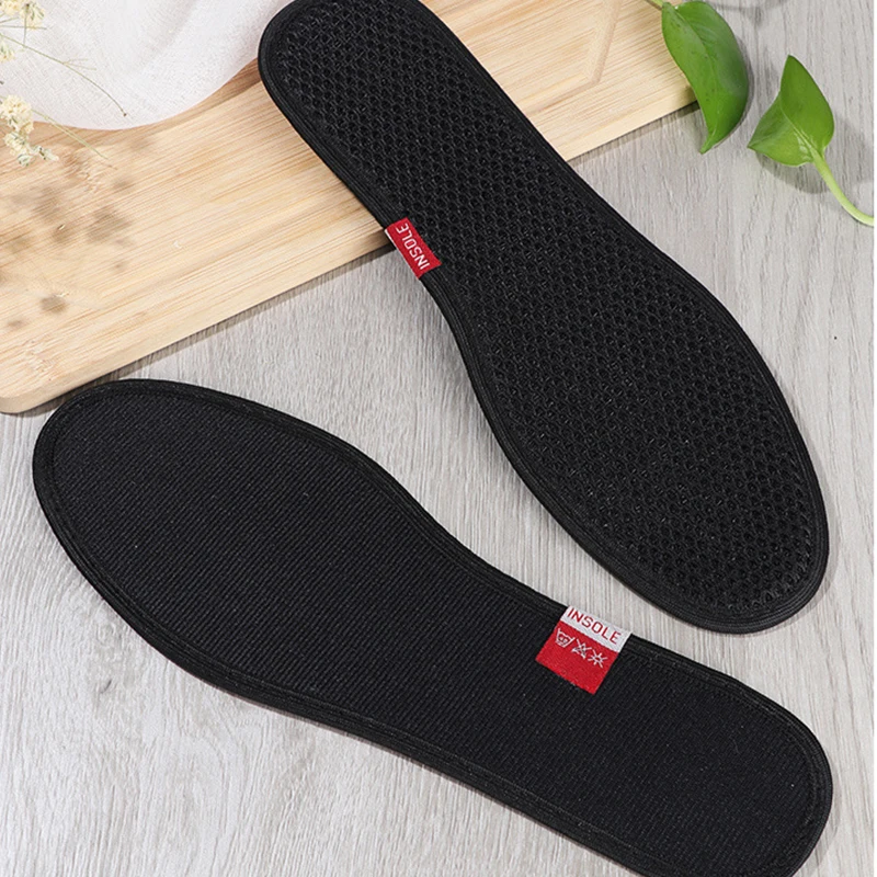 1 Pair Bamboo Charcoal Insert Absorb Sweat Mesh Breathable Thin Sport Shoe Pad Suction Perspiration Plant Insoles For Shoes