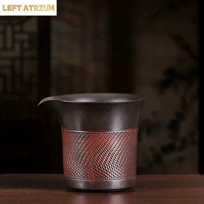 230ML Hight-end Purple Pottery  Public Cup Chahai Kung Fu Tea Set Accessories