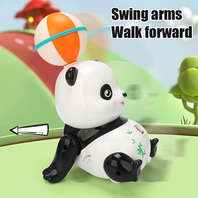 Giocattolo elastico panda con palla musicale leggera elettrica - Giocattoli per bambini per ragazzi e ragazze, regali di compleanno di Natale per bambini, giocattolo di Halloween