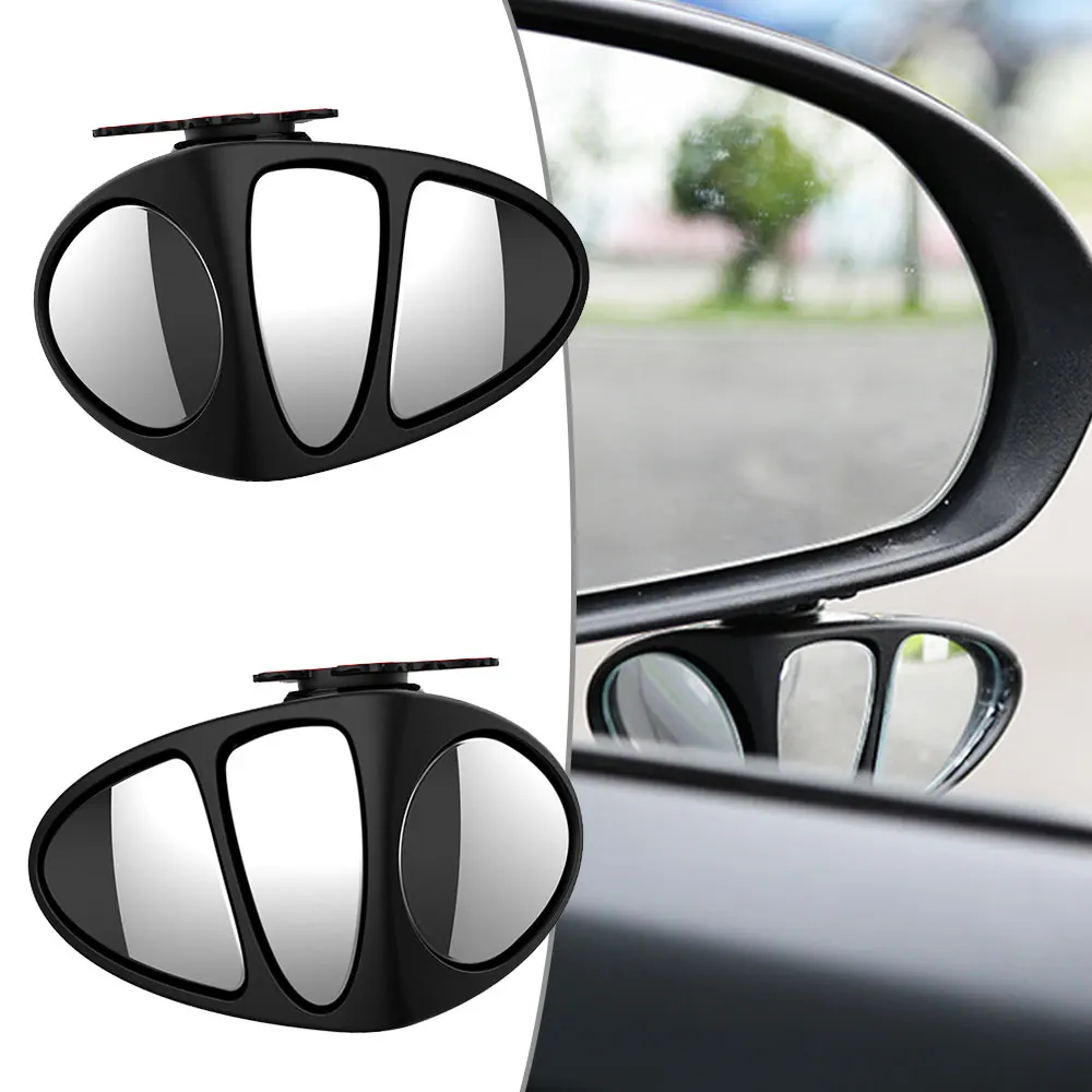 

3 In 1 360 Degree Rotation Three Sided Blind Spot Mirror Reversing Car Blind Spot Convex Mirror Right / Left Universal Mirror