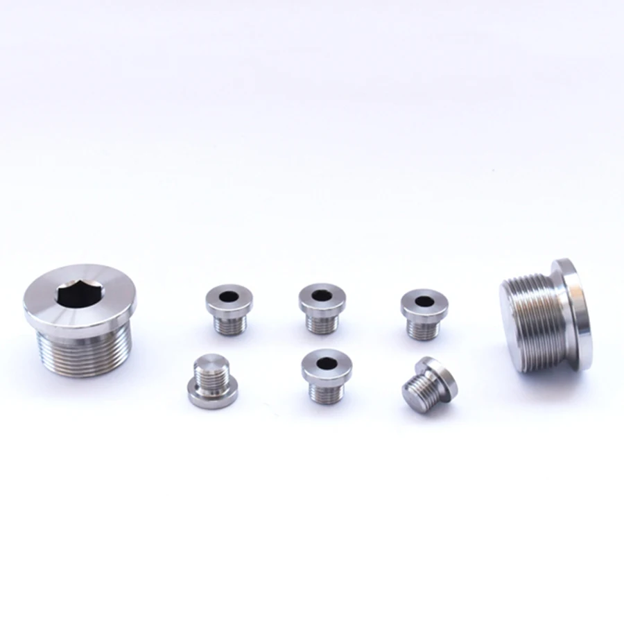 304 Stainless Steel Hexagon Socket Flange Face Oil Plug M8/10/12/14/16/18/20/22/24/27/30/33/36 Male Thread Fitting Water Gas Oil