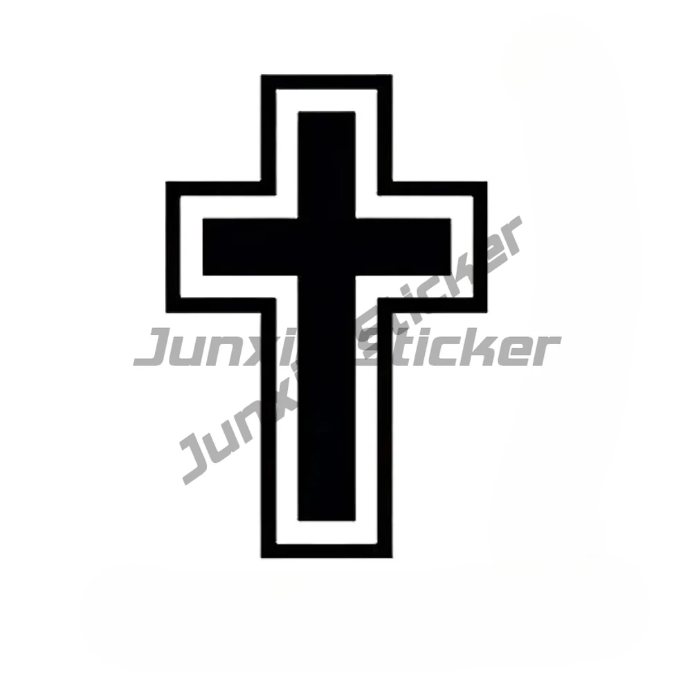 Jesus Cross Decal Religious Belief Decal -Faith Sticker for Cars, Bibles, Journals, Religious Symbol