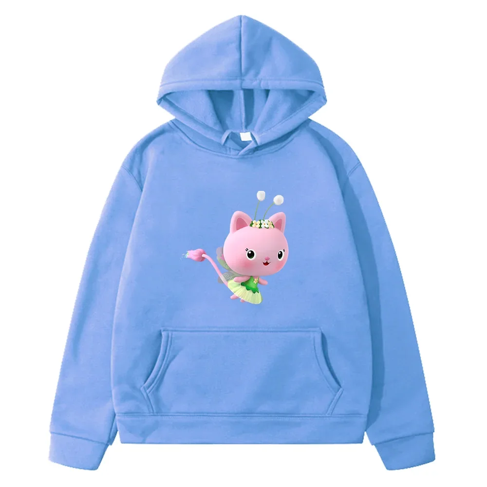 Gabbys Dollhouse Hoodies Fleece Sweatshirt Kids Clothes Girls Anime Jacket Y2k Sudadera Boys Autumn Pullovers Children Clothing image 4