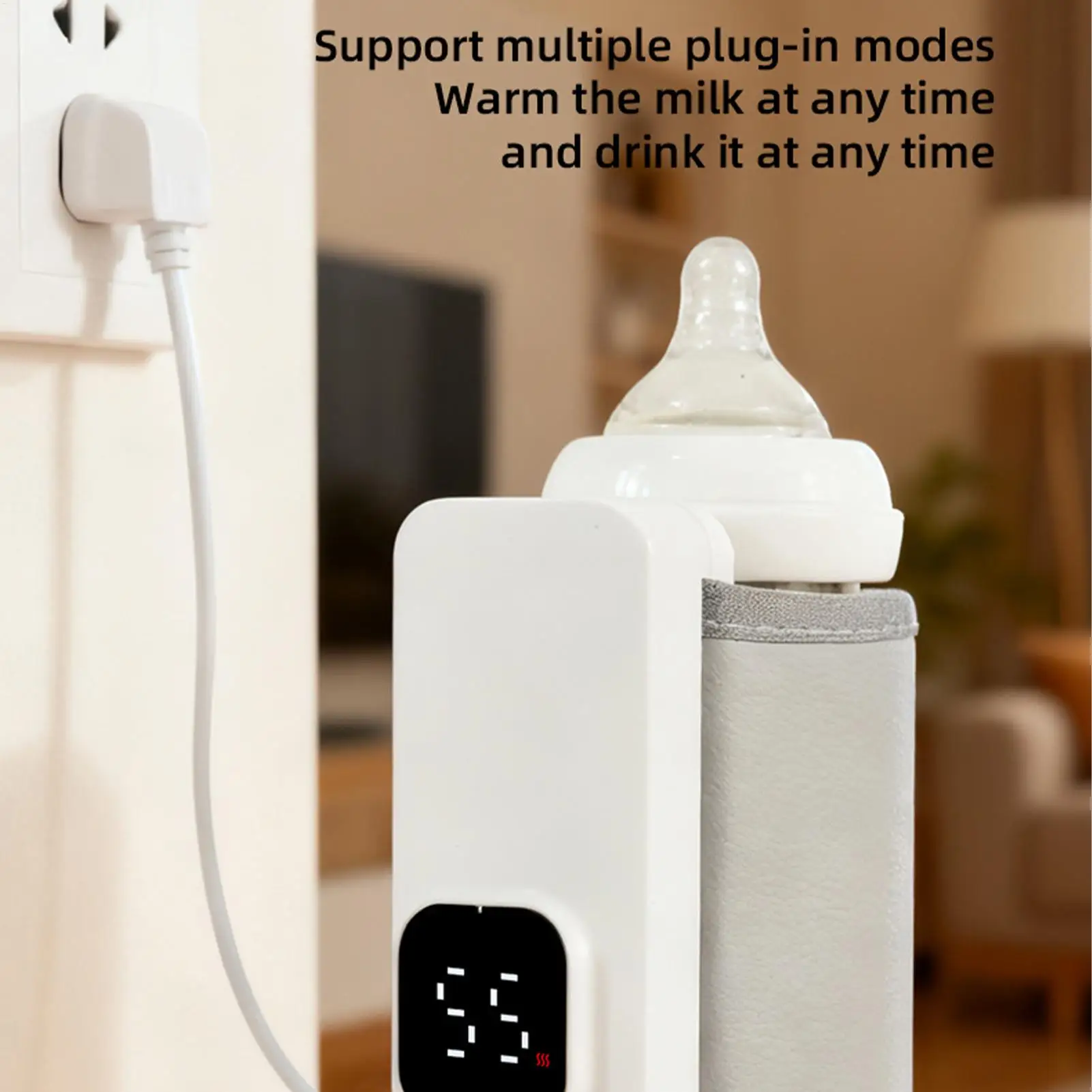 قابلة للشحن زجاجة الطفل دفئا متعددة الثدي الحليب دفئا دقيق التحكم في درجة الحرارة زجاجة الطفل السفر عربة حقيبة معزولة #4