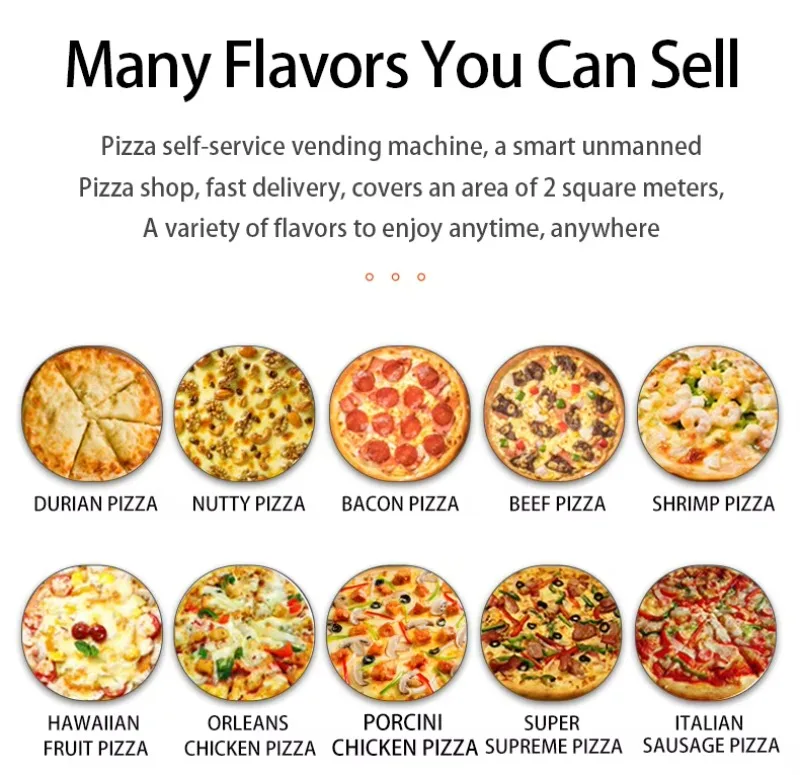 Dispensador de Comida para Pizza, Equipo de Servicio de Pizza Eficiente y Personalizado para Edificios de Oficinas, Campus, Tiendas y Estaciones