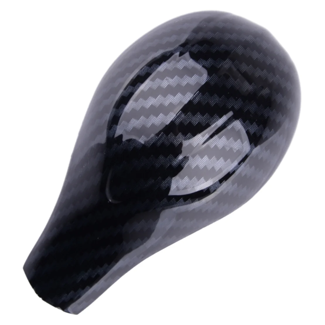 Car Black Carbon Fiber Style Gear Shift Knob Cover Trim Fit For Infiniti G25 G35 G37 ABS