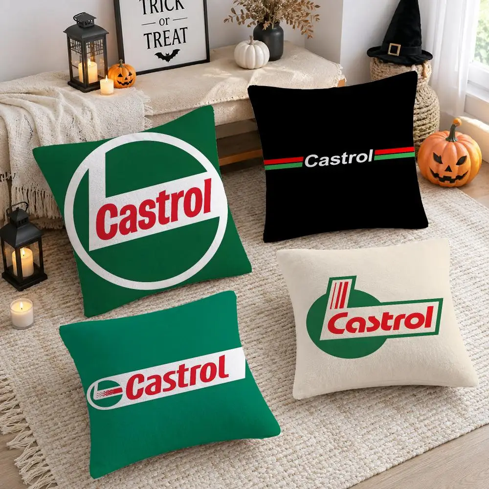 Cushion Cover Plush Decorative Pillow Case With Hidden Zipper Cutecore Room Decor For Home Fashion Logo C-Castrol