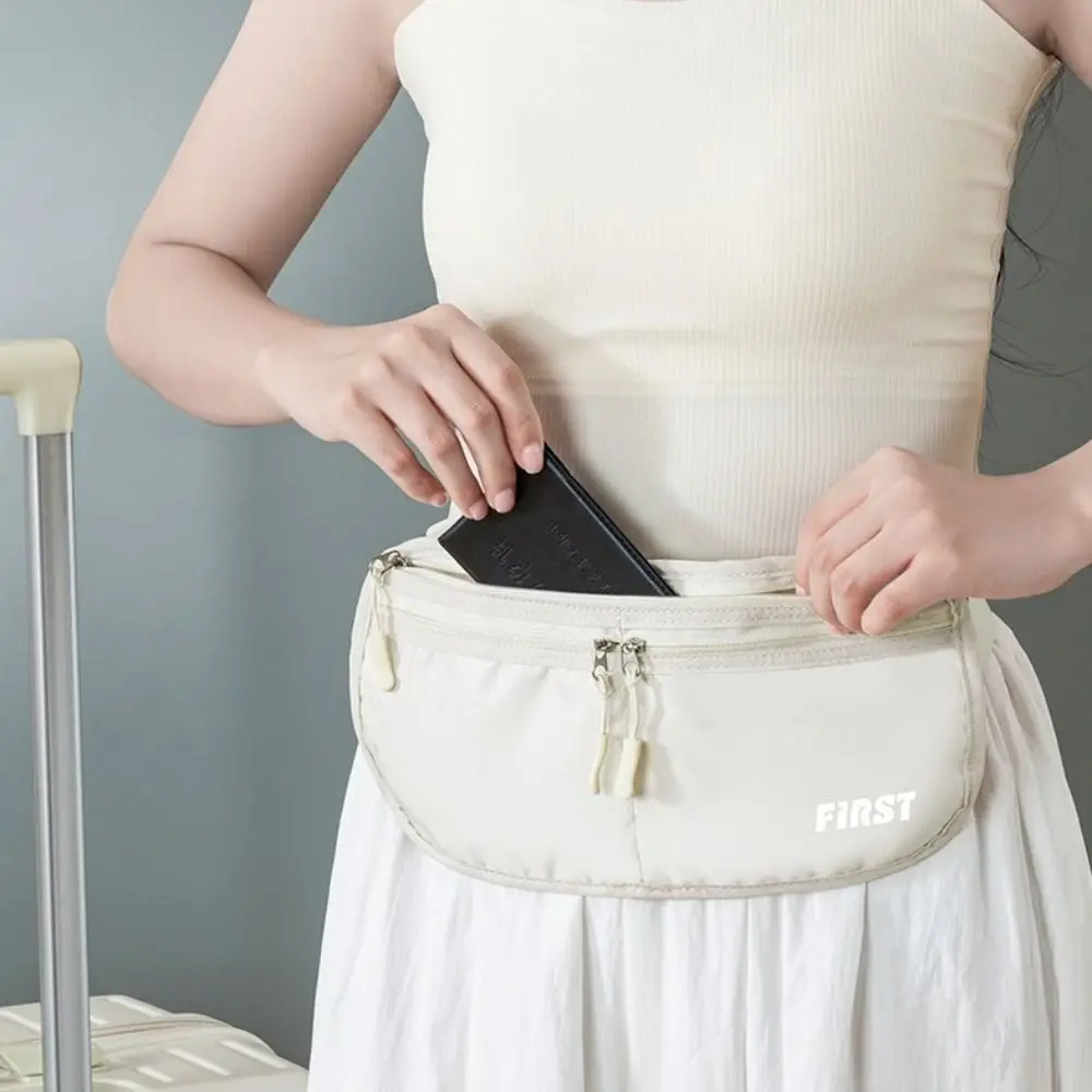 حقيبة خصر رياضية خفيفة غير مرئية مضادة للسرقة بسحّاب للسفر، حقيبة صدر ذات سعة كبيرة قابلة للتنفس، محفظة أمان للجري #2