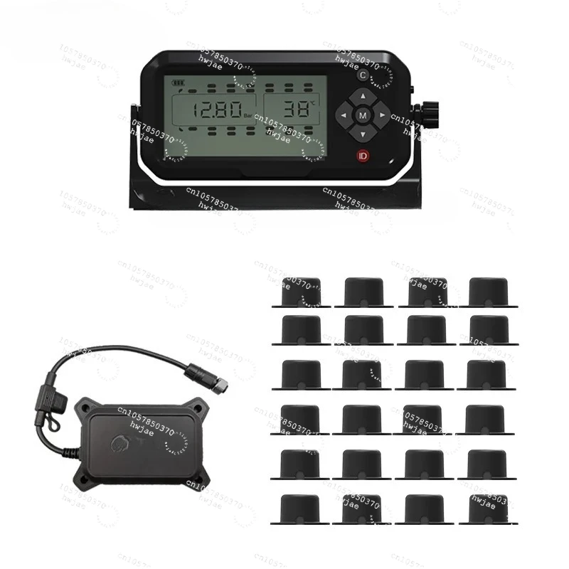 Internal 24 Tire TPMS Alarm System Digital Sensor Type for Trucks With Tire Paste Type Monitoring