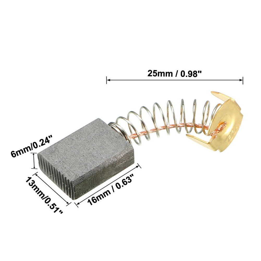 원형 톱용 카본 브러쉬 16x13x6mm, 마이터 톱 전기 드릴 전기 해머 드릴 집진기 앵글 그라인더, 2 개