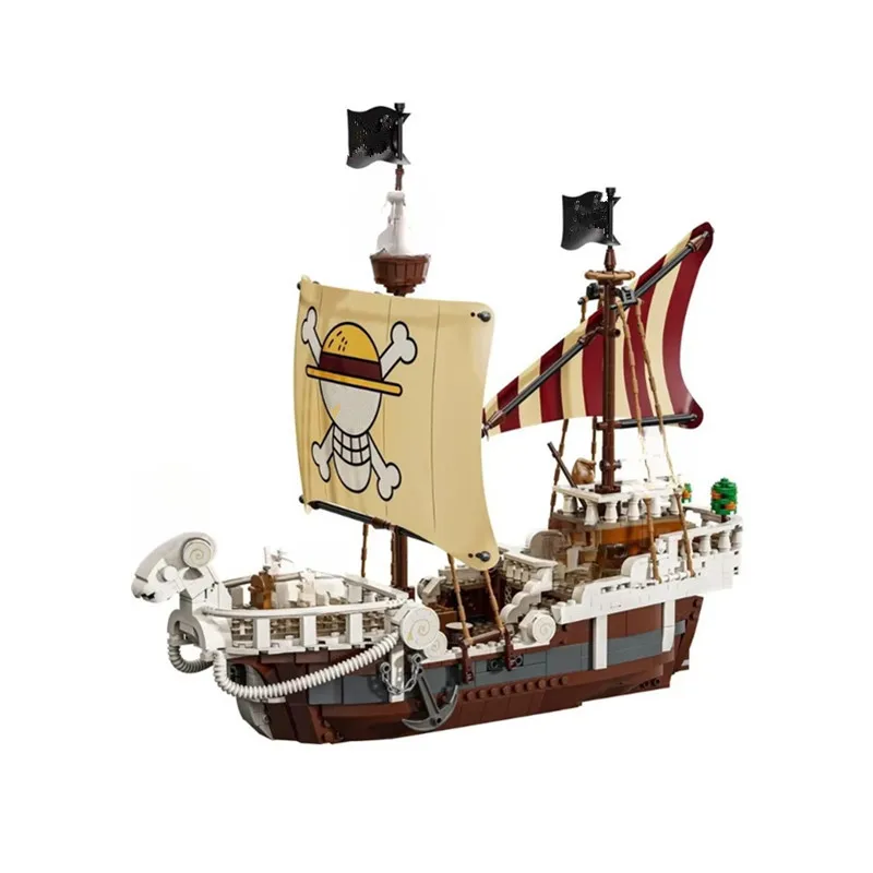 

New Pirate Ship Assembly Building Blocks, Creative Educational Toy Compatible with Set 75639, Gift for Boys & Girls