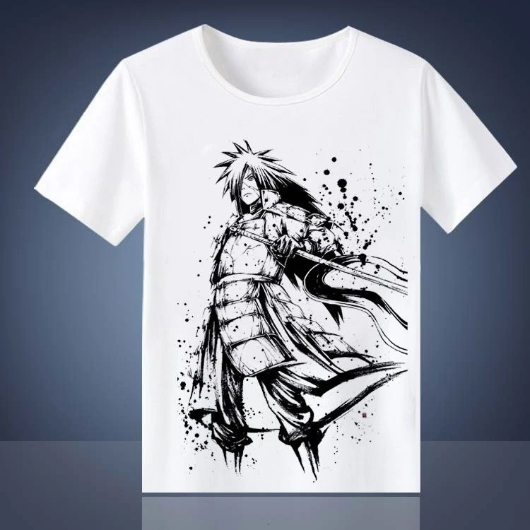 Naruto 3D Short-sleeved T-shirt for Men, Trendy Brand for Students, Couple Anime Merchandise, Watercolor Pain, Popular Class - Detail 1