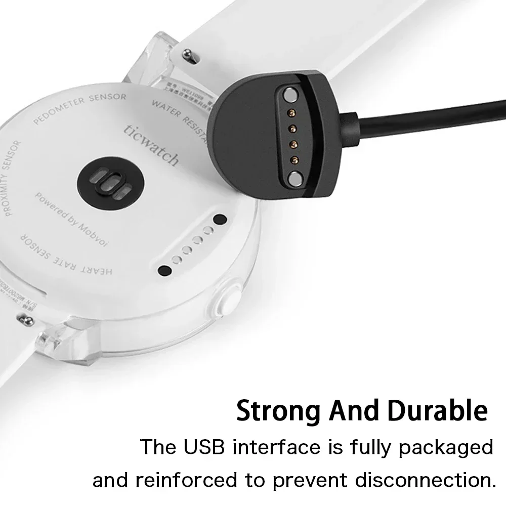 Магнитный зарядный кабель для смарт-часов Ticwatch E/S, сменный портативный адаптер для быстрого USB-зарядного устройства, аксессуары