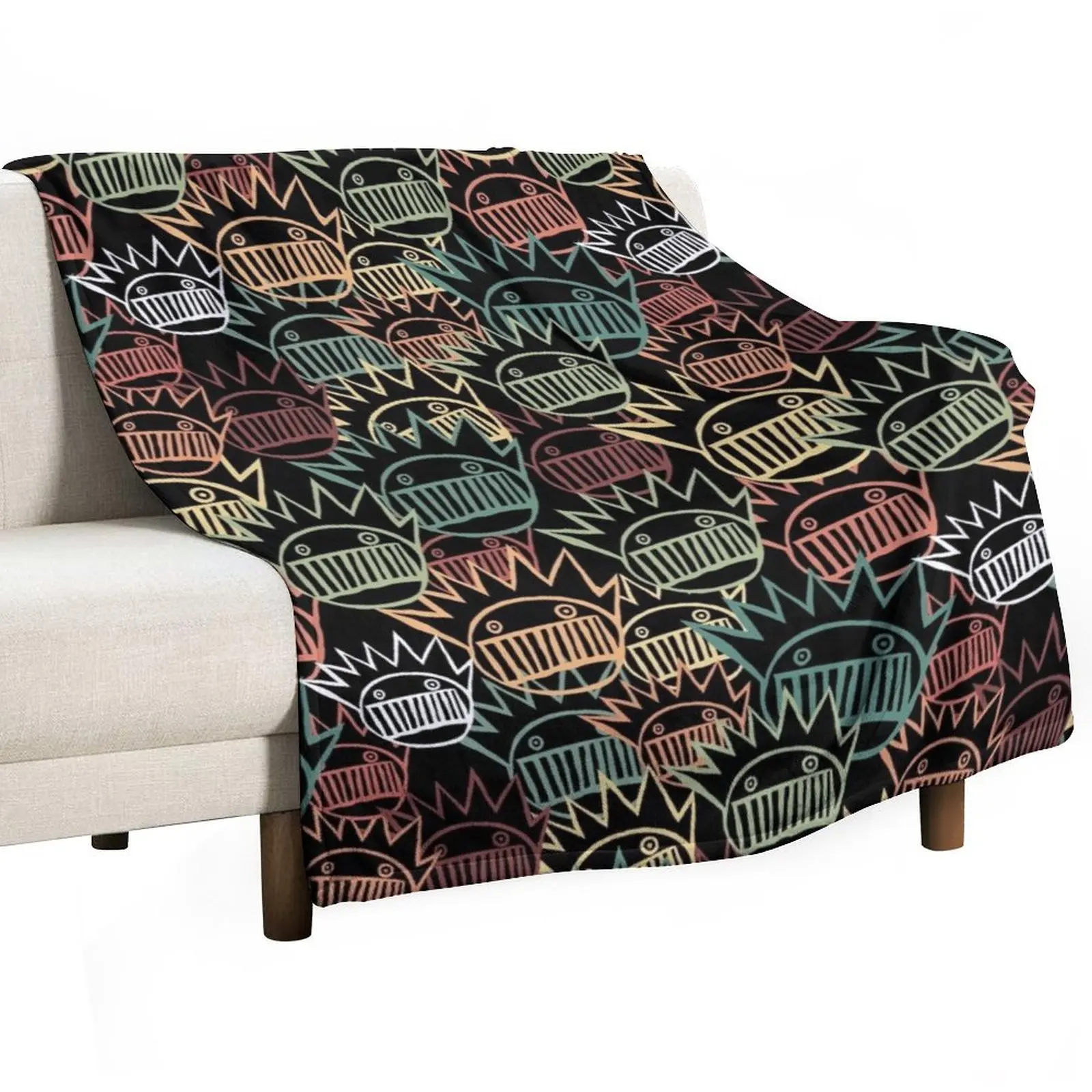 

Boognish pattern Throw Blanket christmas decoration Blankets For Sofas Camping Hair Blankets