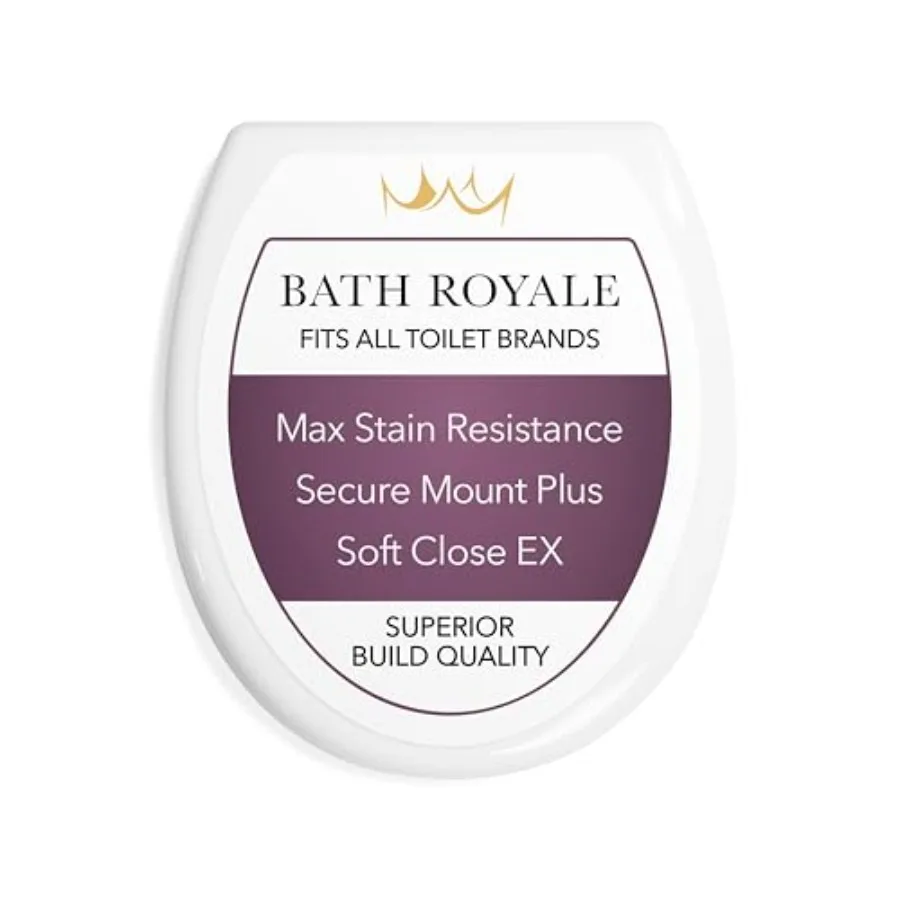 

Soft Close Toilet nd wi Lid B00-00 White Comforble S Sin-Resnt and Easy to Clean Fits All Toilet Brands Executive Series